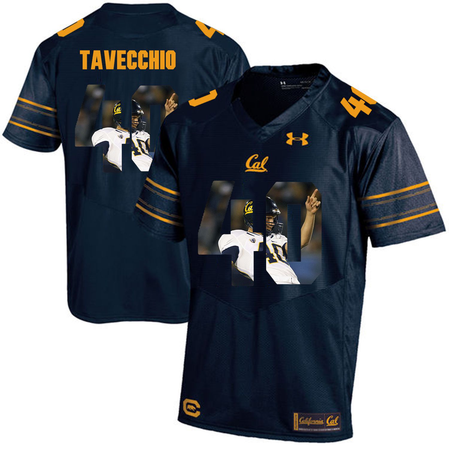 Men California Golden Bears 40 Giorgio Tavecchio Dark blue Customized NCAA Jerseys1